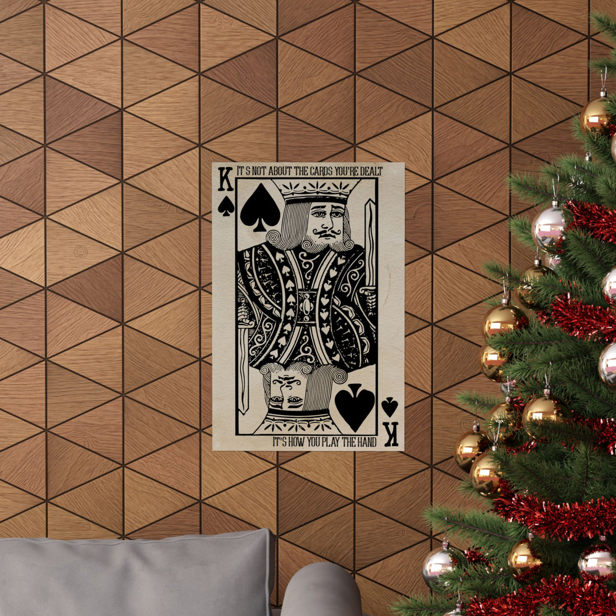 King of Spades Poster, It's Not About the Cards You're Dealt, Poker Game Room Wall Art