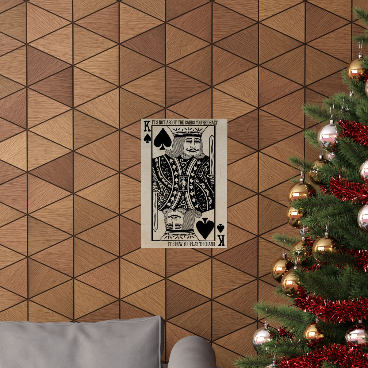 King of Spades Poster, It's Not About the Cards You're Dealt, Poker Game Room Wall Art