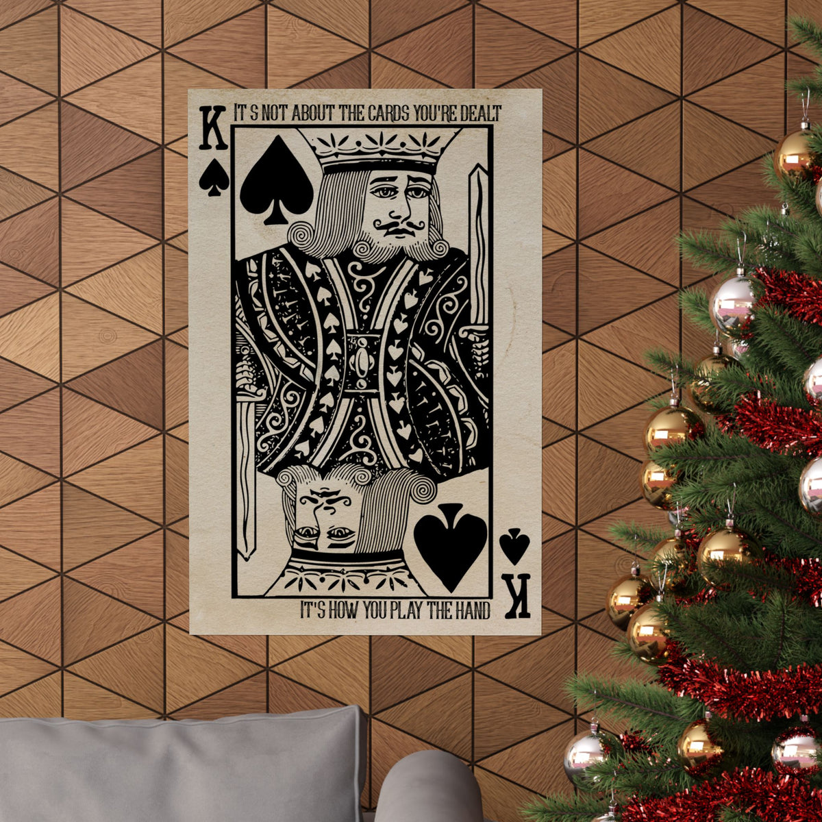 King of Spades Poster, It's Not About the Cards You're Dealt, Poker Game Room Wall Art