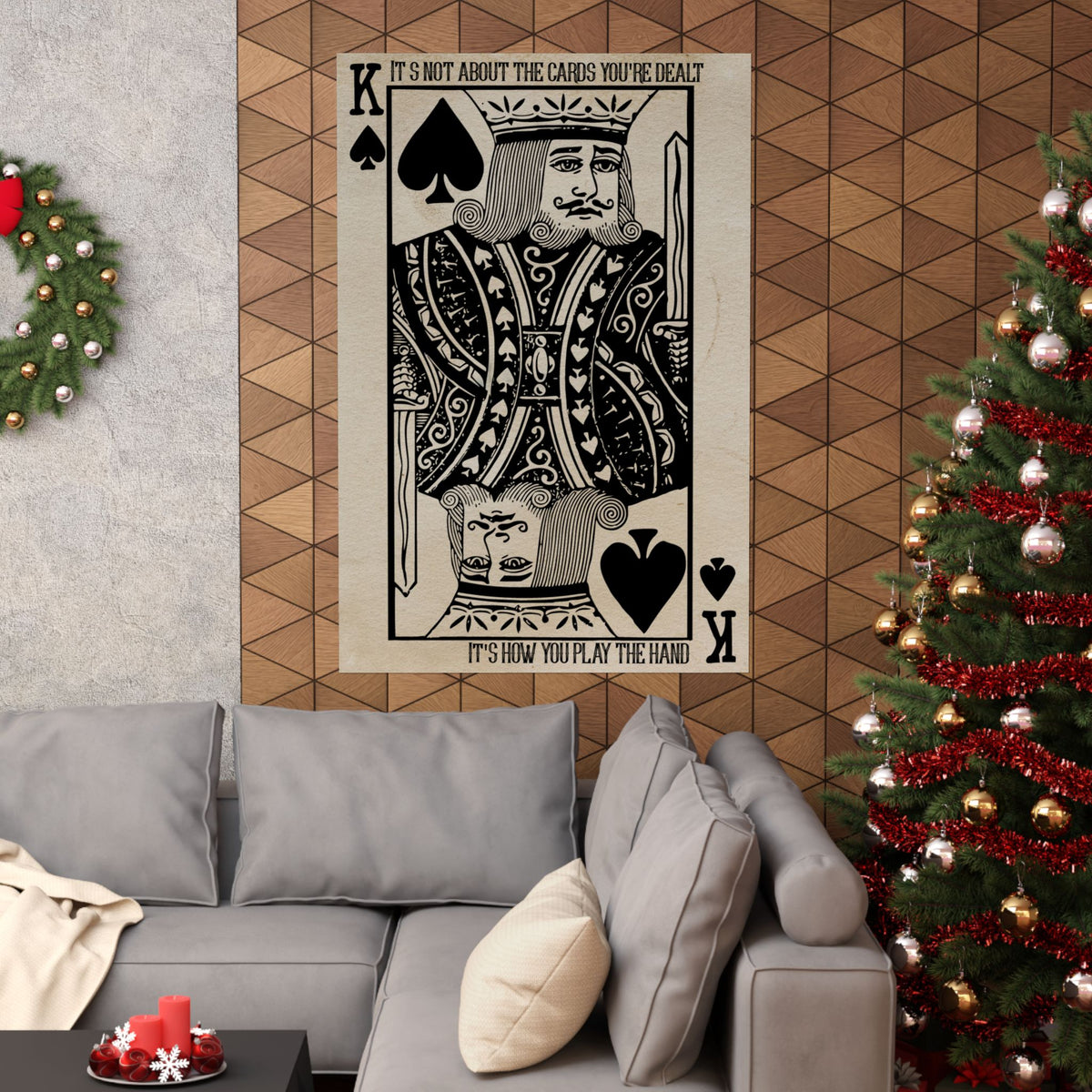 King of Spades Poster, It's Not About the Cards You're Dealt, Poker Game Room Wall Art